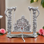 KridayKraft Metal Swing Laddu Gopal Jhula,Krishna Hindola Palana,Decorative Laddu Gopal for Temple Pooja,Showpiece Figurines,Religious Idol Gift Article.