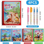 Toy Imagine Water Magic Coloring Books for Kids with 4 Refillable Pens Pack