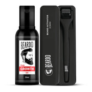 Beardo Beard Growth Duo | Beard & Hair Growth Oil 50ml & Beard Activator | Promotes Thicker, Longer & Fuller Beard Growth | For Patchy Beard- Set of 2