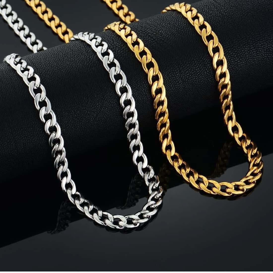 ASTRODIDI Combo of Gold Plated and Silver Plated Chain For Boys, Girls, Men and Women Gold-plated Alloy Chain
