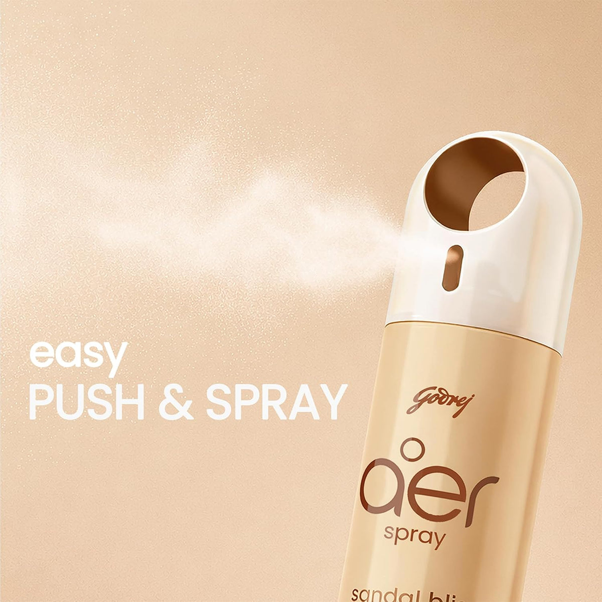 Godrej aer Spray | Room Freshener for Home & Office - Sandal Bliss (180 ml) | Long-Lasting Fragrance