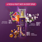 Yardley London Magnolia & Grapefruit Fine Fragrance Mist Spray| 2X Perfume Spray For Women| 91% Naturally Derived| 135ml