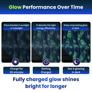 Toy Imagine Glow Blanket for Kids 3–10 Years 150 x 120 cm Glow in The Dark Blanket Soft Flannel Fleece Throw Soft Cozy Warm All Season Blankets for Boys and Girls Gift (Snow Boy Design Blue)