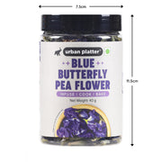 Urban Platter Butterfly Pea Flower Tea, 40g (Rich in Antioxidants, Caffeine Free Herbal Tea, Aparajita/Shankhpushpi Flower Tea, Natural Blue Colour Tea for Drinks, Cocktails & Mocktails)