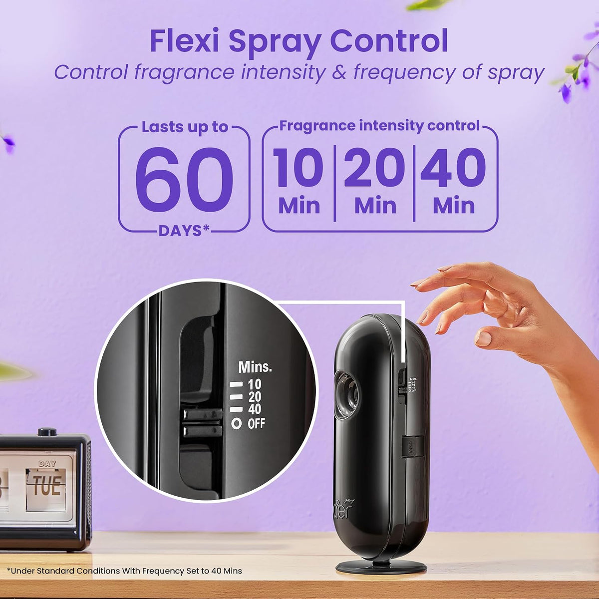 Godrej aer Matic Automatic Room Fresheners Refill Pack | Violet Valley Bloom | 2000 Sprays Guaranteed | Lasts up to 60 days (210ml)