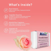 Astro Plus+ Rose Soap Homemade Natural Soap At Home For Your Healthy Skin Use For Deep Cleansing & Glowing Skin (1 pieces)