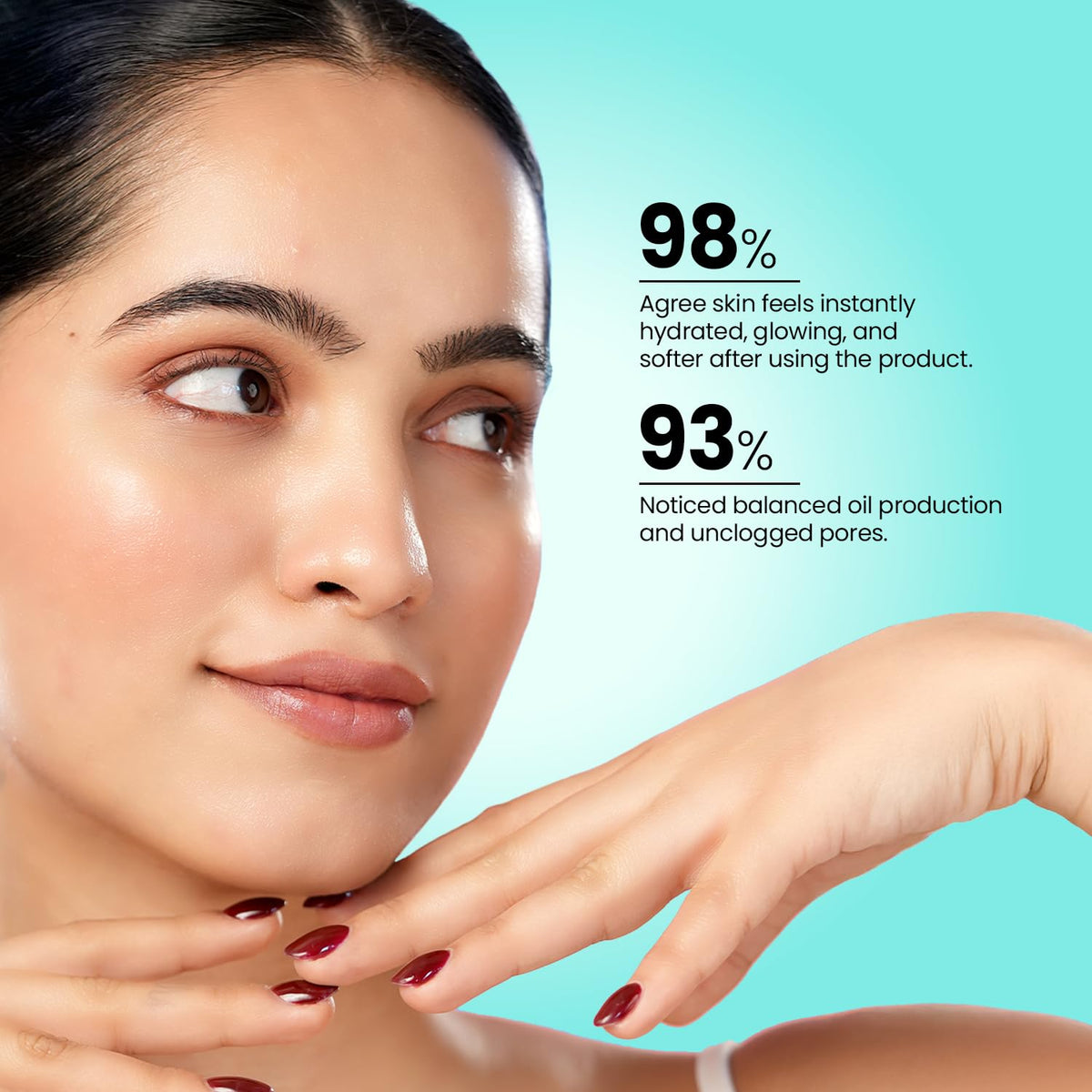 Insight Cosmetics Glass Skin Oil-Free Gel Moisturizer with 5% Niacinamide and Rice Water, Intense Hydration, 60 ml