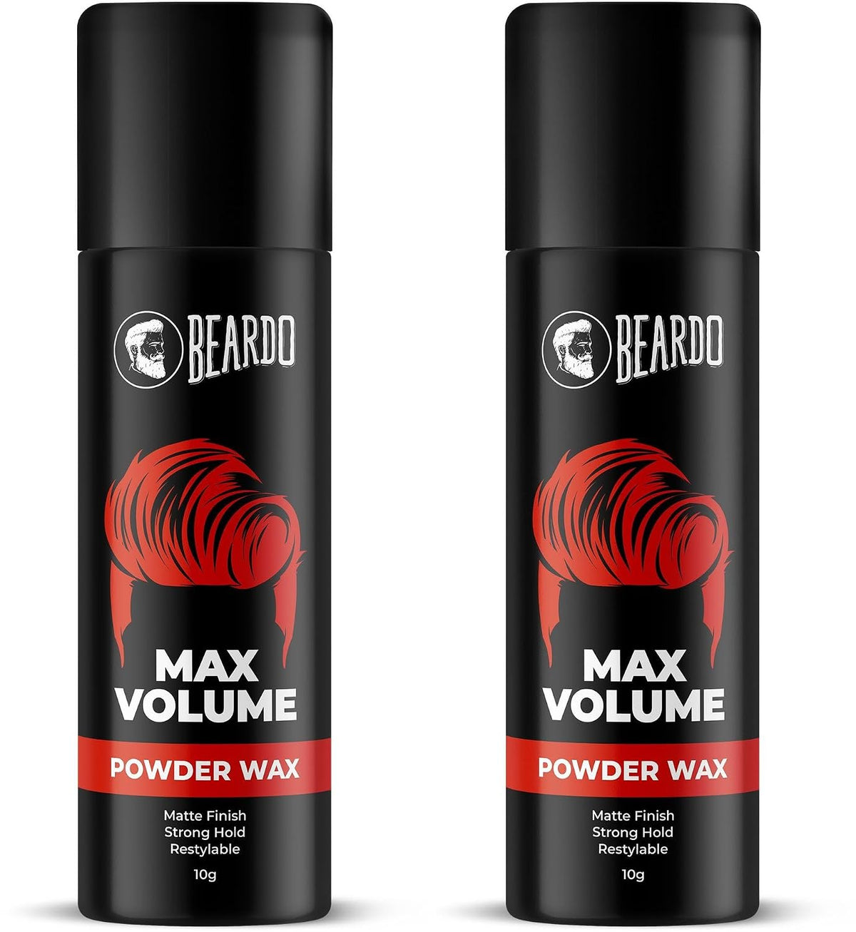 BEARDO Max Volume Powder Wax 10 gm | Strong Hold | Hair Styling Wax Set of 2 Hair Powder 20 g