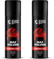 BEARDO Max Volume Powder Wax 10 gm | Strong Hold | Hair Styling Wax Set of 2 Hair Powder 20 g