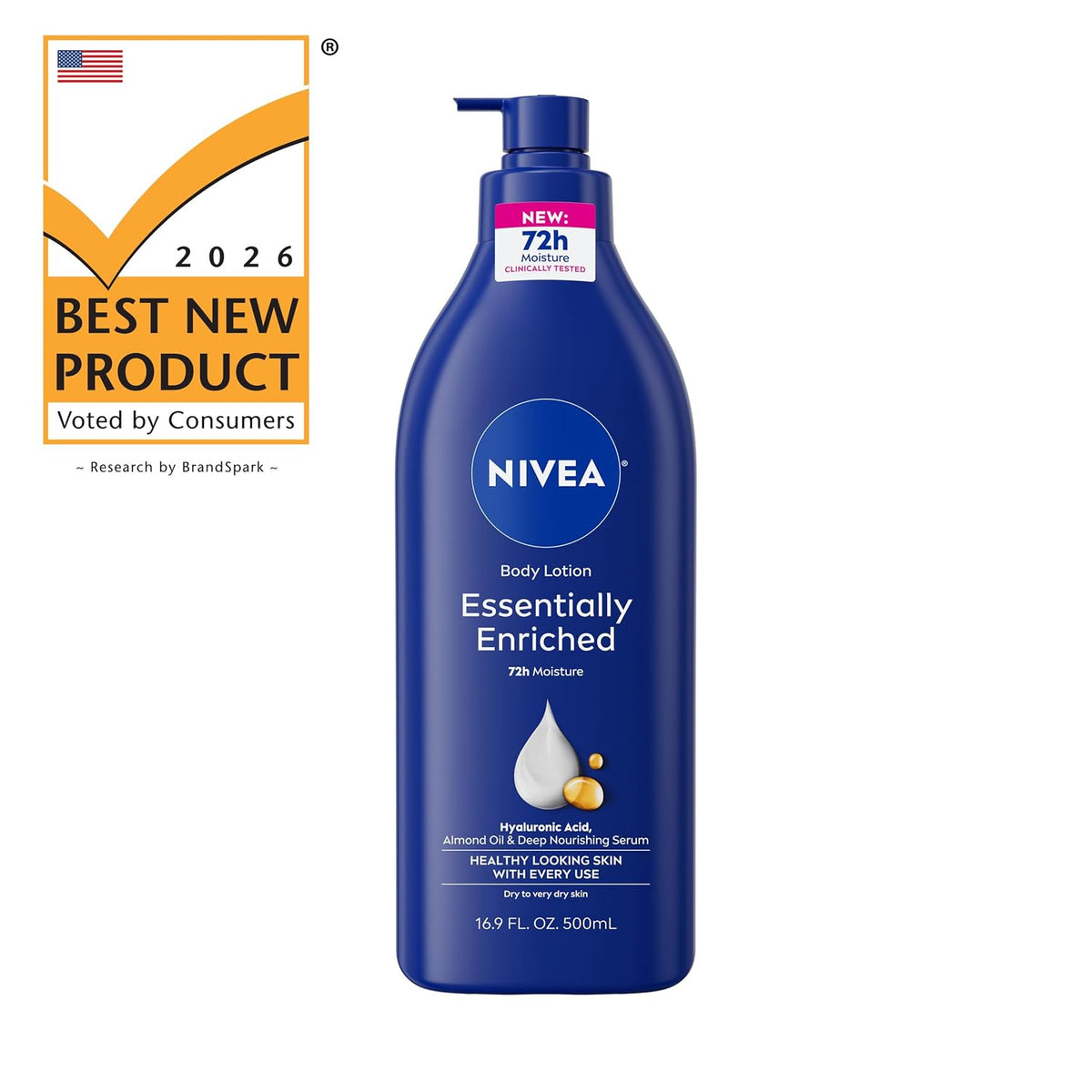 Nivea Essentially Enriched Daily Lotion for Dry to Very Dry Skin 500 ml(16.9 Fluid Ounce)
