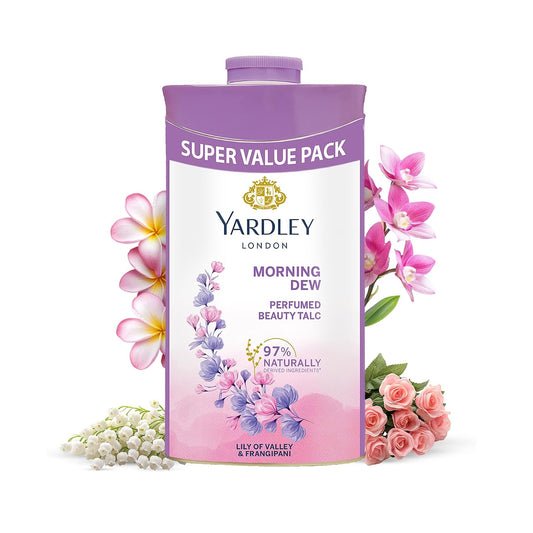 Yardley London Morning Dew Perfumed Beauty Talc | For Fragrant Glow |400g