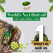 Dabur Amla Hair Oil - 1100ml (550ml x 2) | For Strong, Long and Thick hair | Nourishes Scalp | Controls Hair Fall, Strengthens Hair & Promotes Hair Growth
