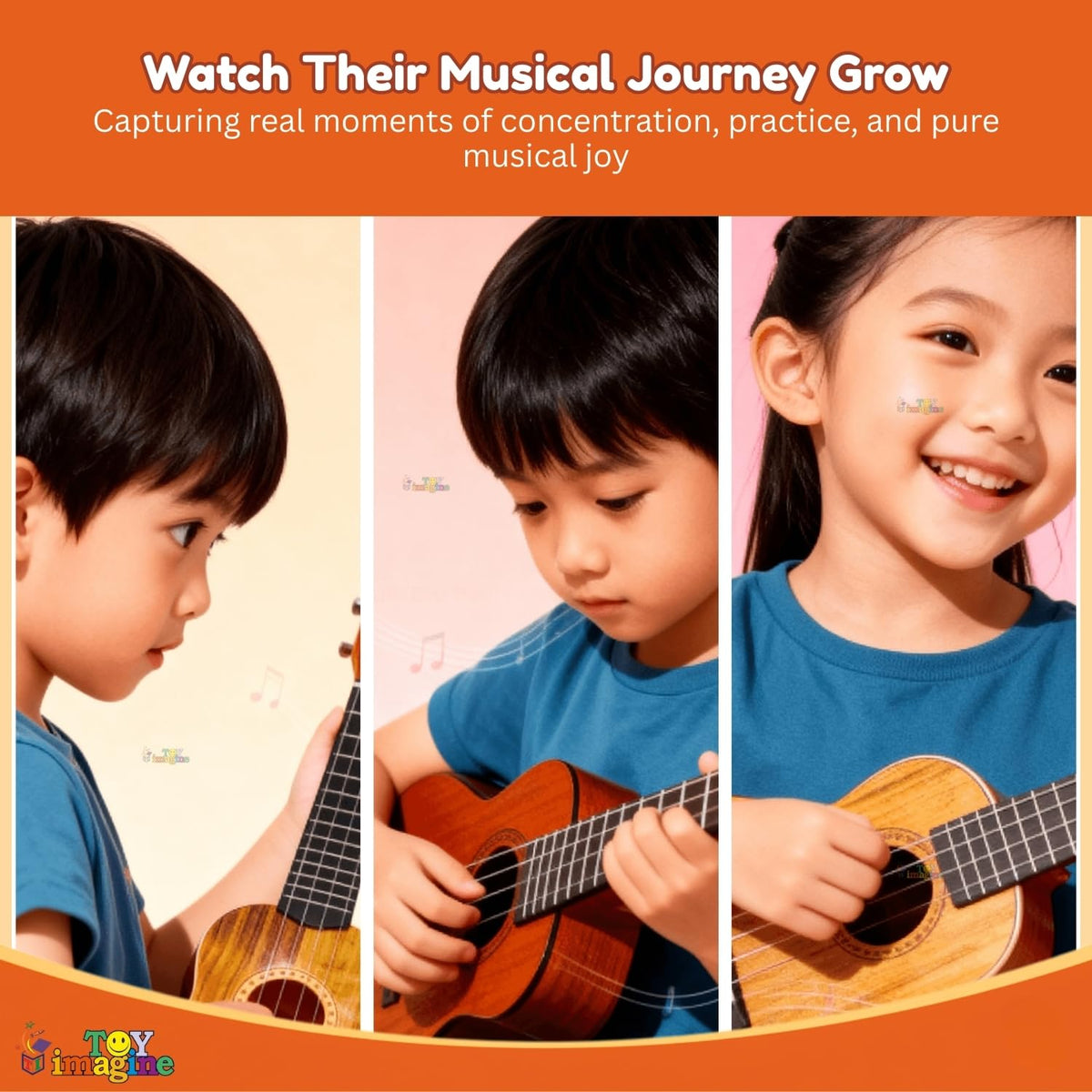 Toy Imagine Guitar for Kids, 4-String Mini Instrument