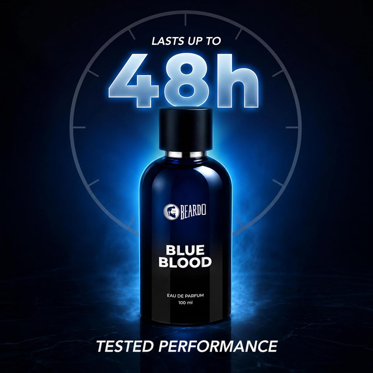 Beardo Blue Blood Premium Perfume for Men 100 ml | Eau De Parfum Intense, Aromatic, Aquatic Premium Scent | Perfume for Men Long Lasting Smell | Premium Gift For Man | Perfume For Man