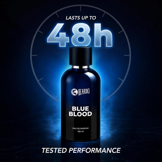 Beardo Blue Blood Premium Perfume for Men 100 ml | Eau De Parfum Intense, Aromatic, Aquatic Premium Scent | Perfume for Men Long Lasting Smell | Premium Gift For Man | Perfume For Man