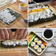 urban platter All Natural Bamboo Sushi Rolling Mat (100% Authentic Sushi Rolling Mat - 9.5 Inch x 10 Inch | Make Sushi at Home)