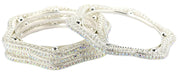 NMII Stylish Star Design Alloy Metal Bangles Set For Women & Girls with Zircon Diamond | Trendy Girl's Bangles Bracelet | Bangles For Women Latest | Wedding, Party, Festive, Occasion, Daily
