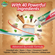 Zandu Dantveer, 400g, India’s 1st Ayurvedic toothpaste with Irimedadi oil | Scientifically proven formula |Fights 9 dental problems