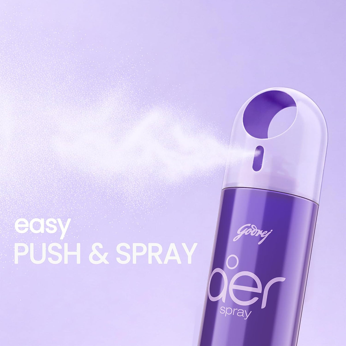 Godrej aer Spray | Room Freshener for Home & Office - Lavender Bloom (180 ml) | Long-Lasting Fragrance