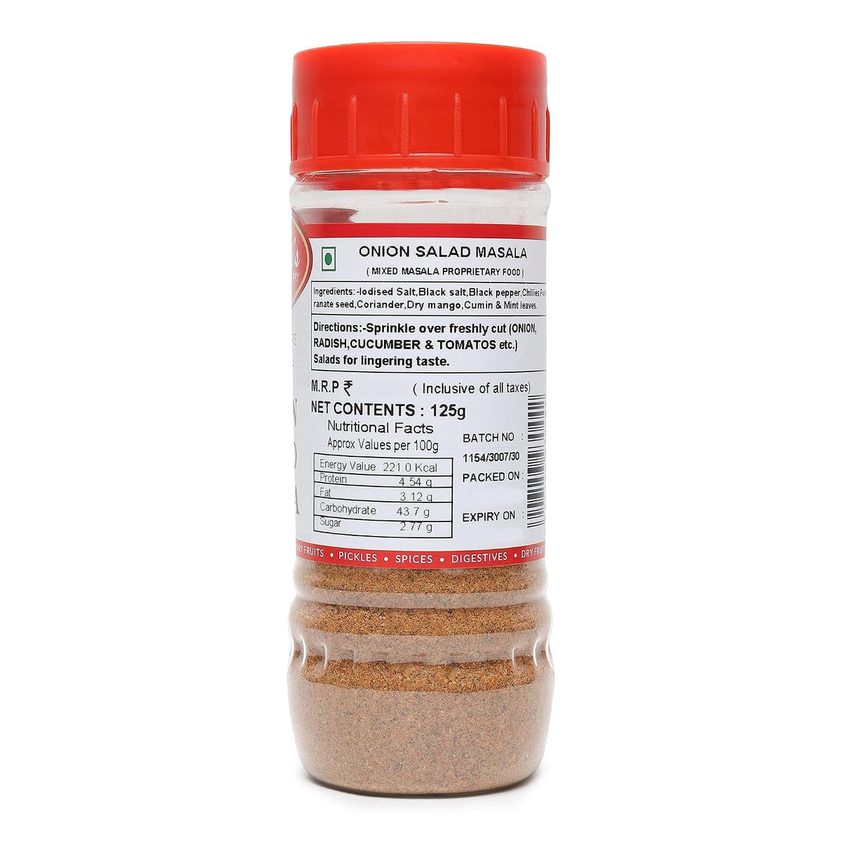ROOPAK'S PIK-N-PAY Onion Salad Masala 125G Brand Name :Roopaks Pik N Pay