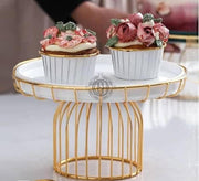 DSH Cake Stand for Cupcake Display Stand Multipurpose Round Dessert Stand for Birthday and Wedding Party. (White, Big)