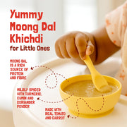 Slurrp Farm No Added Sugar Instant Moong Dal Khichdi for Little Ones | No Salt, No Milk | Healthy Cereals for Kids with Real Vegetables | Great for Travel | Easy to digest, 200g