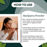 Brijbooti Baelpatra Powder (200 gm) | Bael Patra for Gut Health | Bel Patra | Bael Leaf Powder