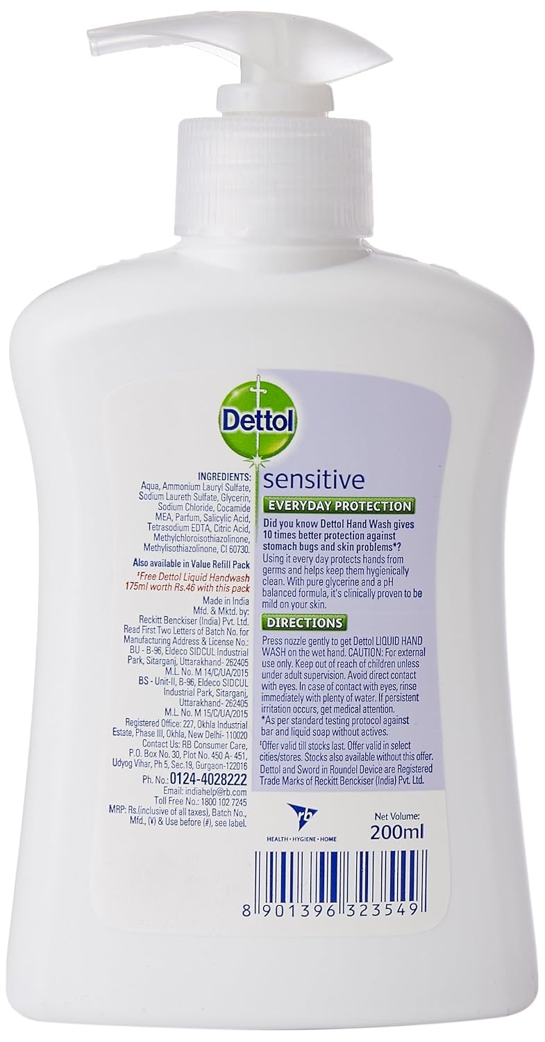 Dettol Liquid Soap - 200 ml (Sensitive) - 185 ml (Orginal)