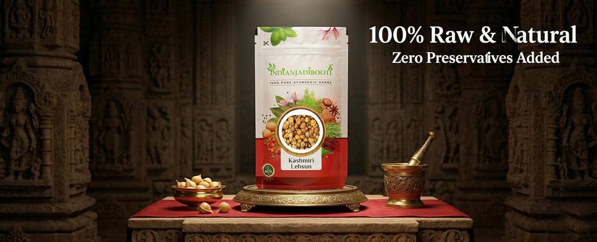 IndianJadiBooti Kashmiri Lehsun (250 grams pack) | Fresh & Natural, Premium Single Clove Snow Mountain Garlic | Allium Sativum for Cardiovascular Support, Immune Resilience & Culinary Warmth