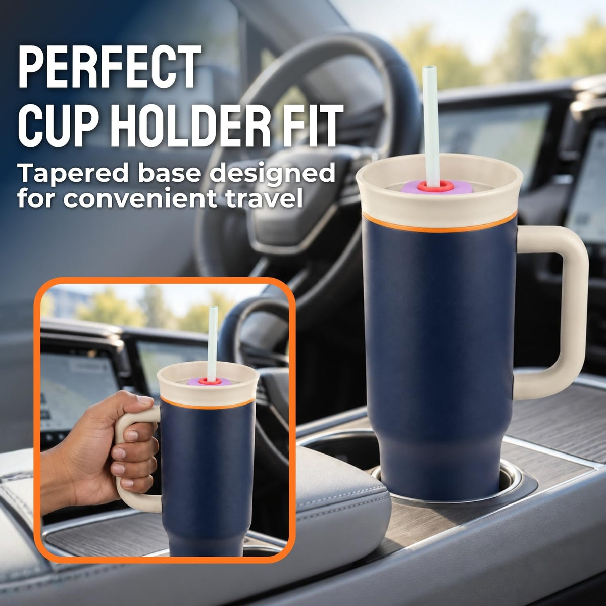 Toy Imagine 1200ml Insulated Tumbler with Handle & Straw, Stainless Steel