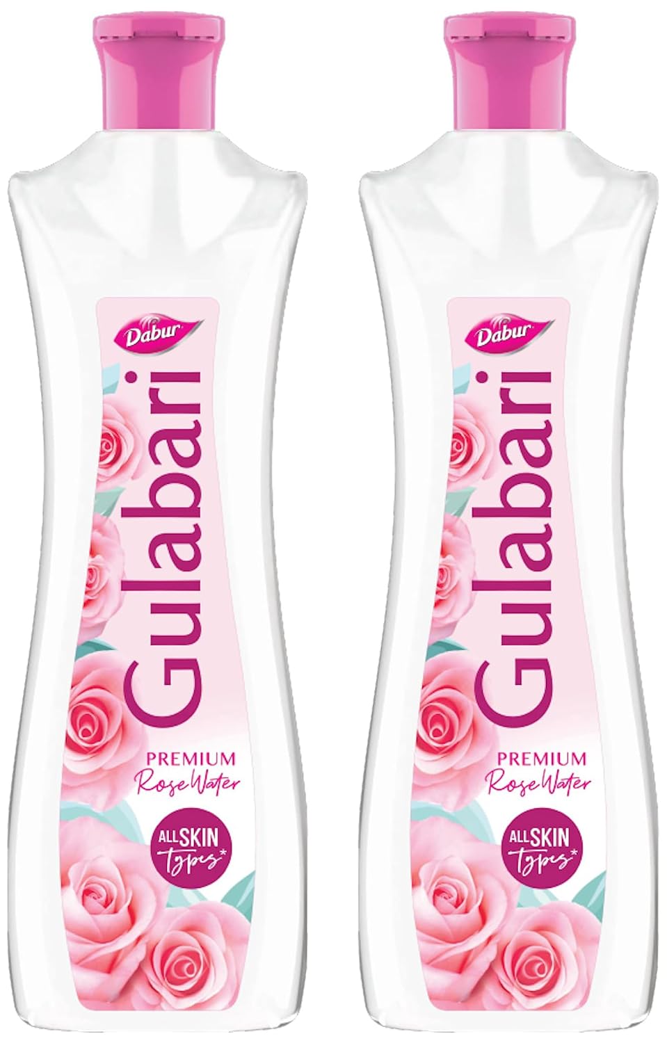 Dabur Gulabari Premium Rose Water/Face Toner - 400mlx2 | No Paraben | Alcohol Free | Cleanses, Hydrates & Moisturises Skin | Balances & Restores Skin's pH Levels | For All Skin Types