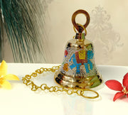 DSH Brass Wall Hanging Bell for Home Mandir Temple Living Room Brass Pooja Bell for Festival Home Decoration Puja Bell. (White, 6.5 Inch)