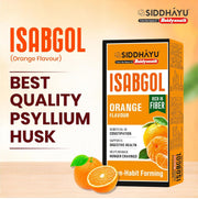 Baidyanath Asli Ayurved Isabgol Orange flavour- Psyllium Husk Powder 200gm | Boosts Digestion | Constipation Relief Naturally | Rich Source Of Dietary Fiber Supplement