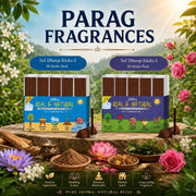 Parag Fragrances Real and Natural Dhoop Sticks Collection No.2 (Lal Chandan, Dehnal Oud, Fresh Jasmine, Desi Mitti & Pink Lotus) Dhoop Sticks for Home Fragrances & Pooja/Natural Dhoop Batti
