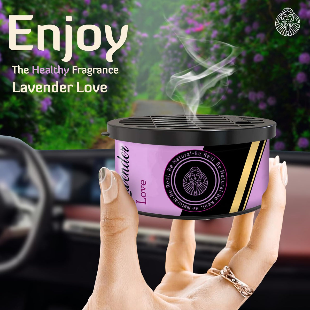 The Old Natural Car Perfume | Car Perfumes And Fresheners | Dashboard Car Freshener | Stress Relieving & Pest Repellent | Essential Oil Based Car Perfume (Lavender Love)