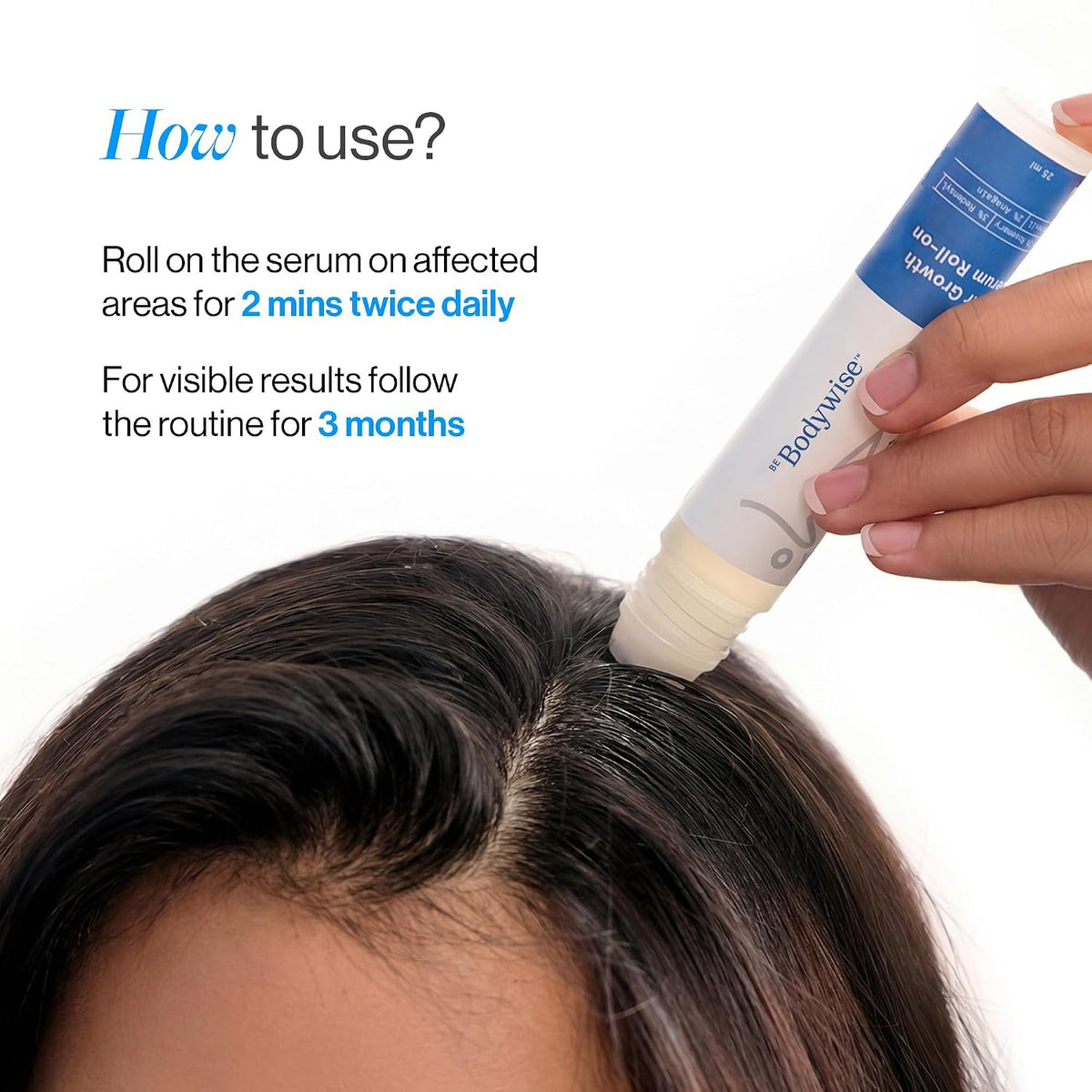 Be Bodywise 3% Redensyl & Rosemary Hair Growth Serum (Roll On) | Pack of 2 |with 2% Anagain | Thicker & Stronger Hair | Prevents Hairfall & Stimulates Hair Follicles | For All Hair Types | 50ml each