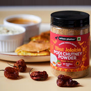 Urban Platter Classic South Indian Bhut Jolokia Podi Chutney Powder, 250g (Ready to use, Just add ghee or Oil)