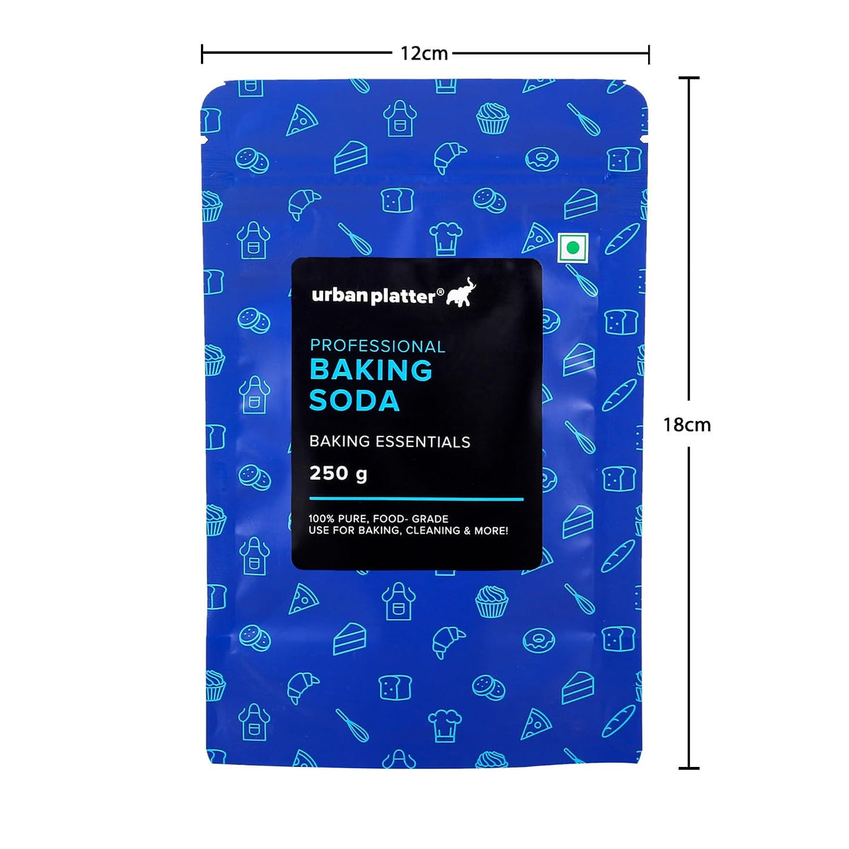 Urban Platter Baking Soda, 250g (Baking & Cooking Essential, Food-Grade Sodium Bicarbonate, Multi-Use Kitchen & Household Cleaner, Deodorizer)