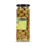 Urban Platter Pitted Green Spanish Olives, 430g (Whole & Seedless | Crisp & Tangy Mediterranean Flavour | Great for Salads, Mezze, Sandwiches & Snacking)