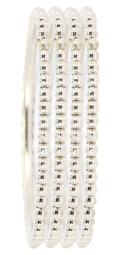 NMII Metal Base Metal with Ball Chain Linked Glossy Finished Kada Set For Women and Girls