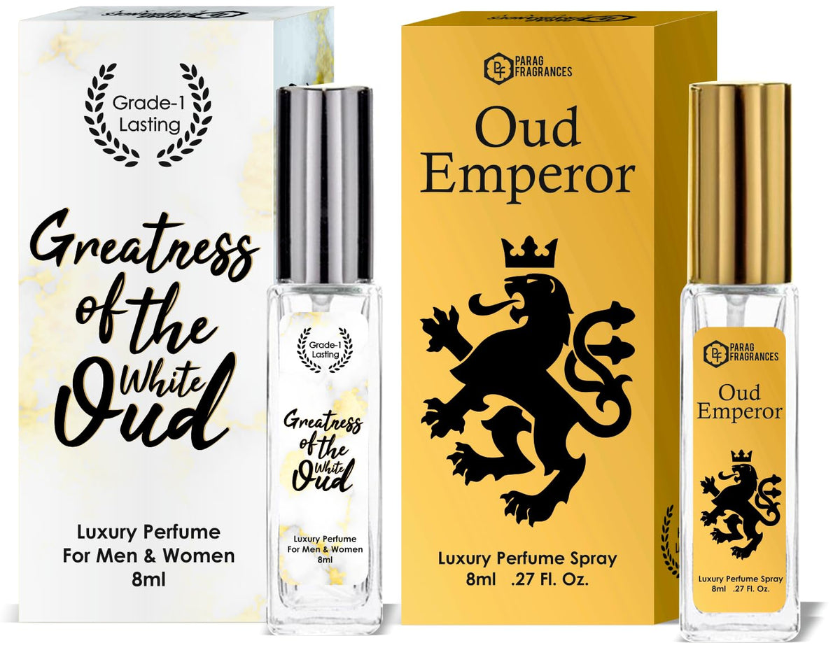 Parag Fragrances Combo Pack of Long Lasting Attar Perfume 8ml x 3 pc Total 24ml Perfume Spray For Men and Women (Mysore Sandal/Jasmine/Ruh Gulab)