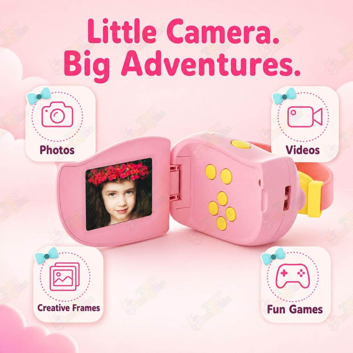 Toy Imagine Kids Digital Camera 1080P with 2-Inch Screen & Games