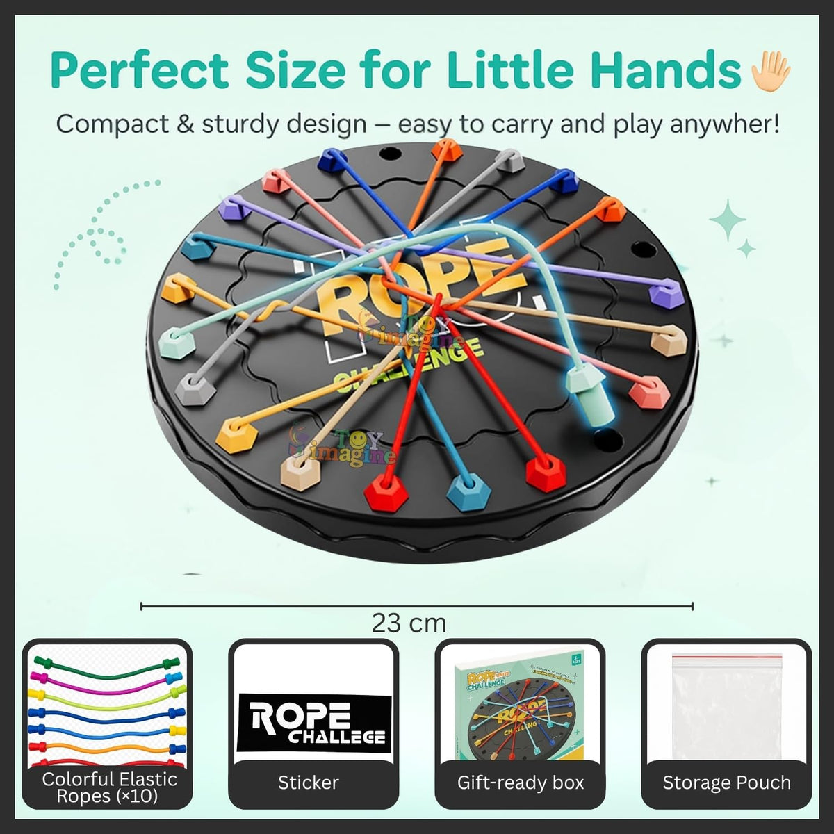 Toy Imagine Rope Logic Puzzle Game for Kids & Adults, Strategy Brain Teaser