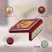 Diviniti 24K Gold Plated Sai Baba Frame for Car Dashboard, Home Decor, Table & Office| MDF 1B Royal Car Frame with 24K Gold Plated Foil| Religious Frame for Puja, Festival Gift (6.5 CM x 5.5 CM)