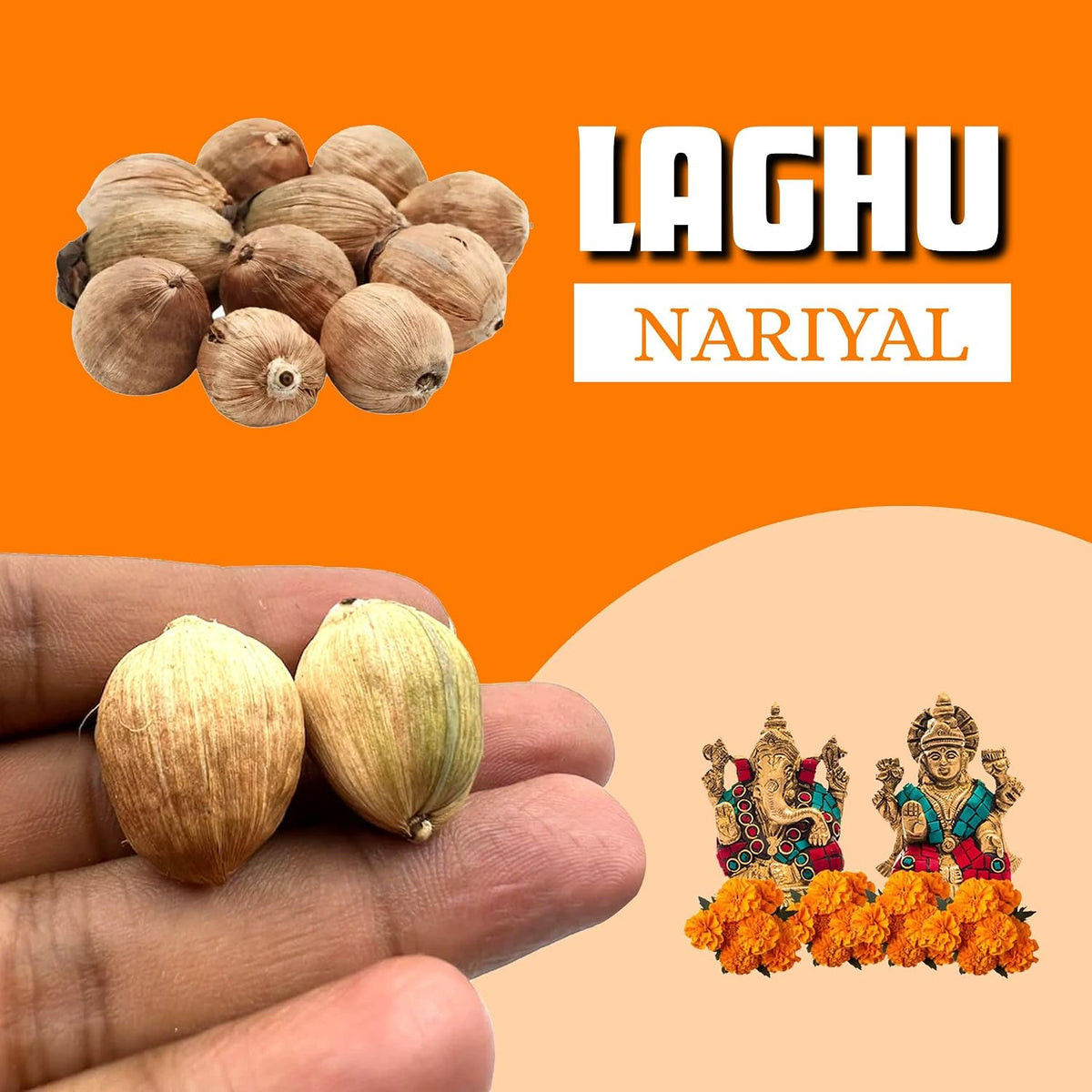 BrijBooti Birju Mahavir Laghu Nariyal 11 Pieces - Small Coconut Sriphal for pooja