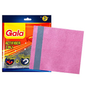 Gala Actifiber Kitchen Sponge Cloth for Table, Glass and Kitchen Cleaning, Microfiber and PVA Cleaning Cloth, 3 Pcs, Multicolour