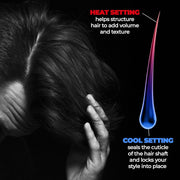 Beardo Studio Professional Hair Dryer with Hair Brush | High Power Fast Drying & Volumizing Brush for Frizz-Free Salon Style Finish | Multiple Heat Settings | Professional Grooming Tool for Men | Set of 2