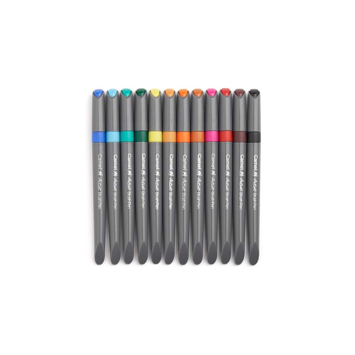 Camel Artist Fine Brush Pen Set - 12 Shades, Assorted