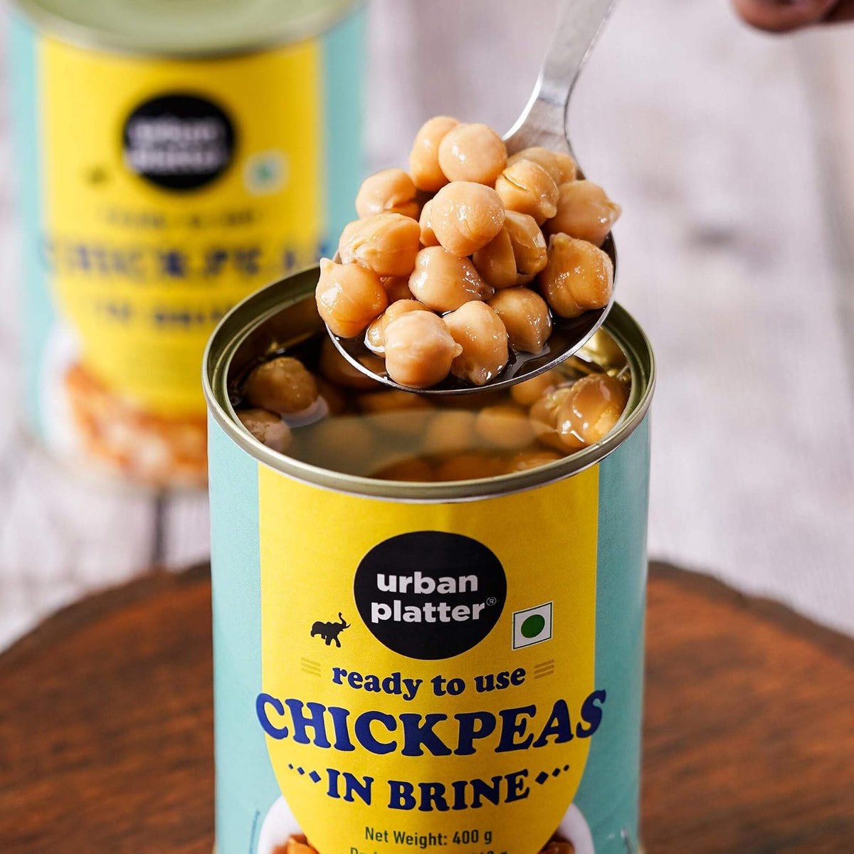 urban platter Ready to Use Chickpeas in Brine, 400 g (Drained Weight 240g)
