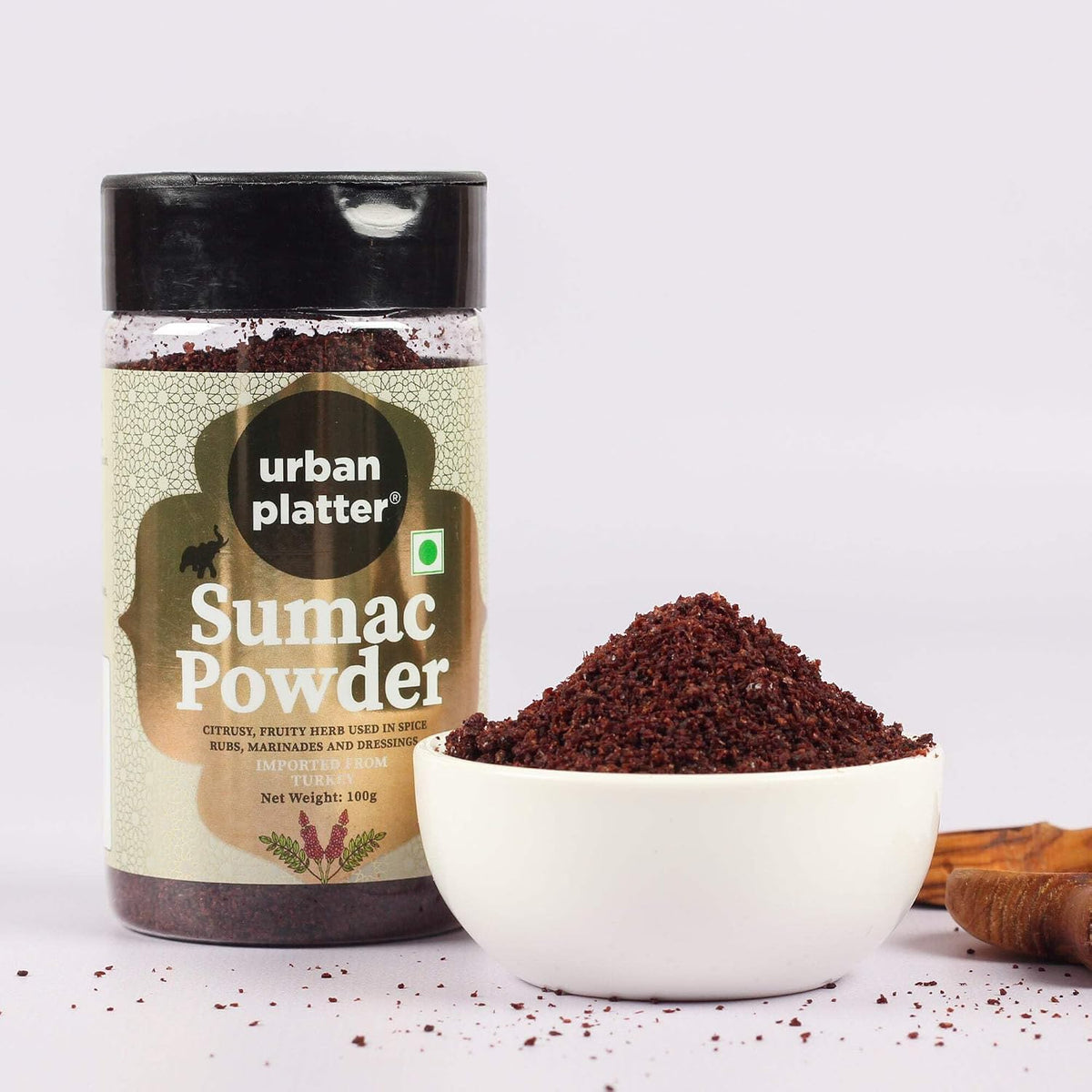 Urban platter Sumac Powder, 100Gram, Versatile Spice, Citrusy And Fruity, Perfect For Dry Rub And Seasoning.